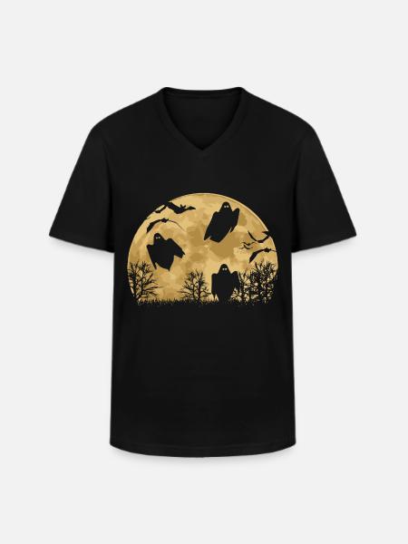 Halloween Spirit Saying Gift Idea - Men's V-Neck T-Shirt - black