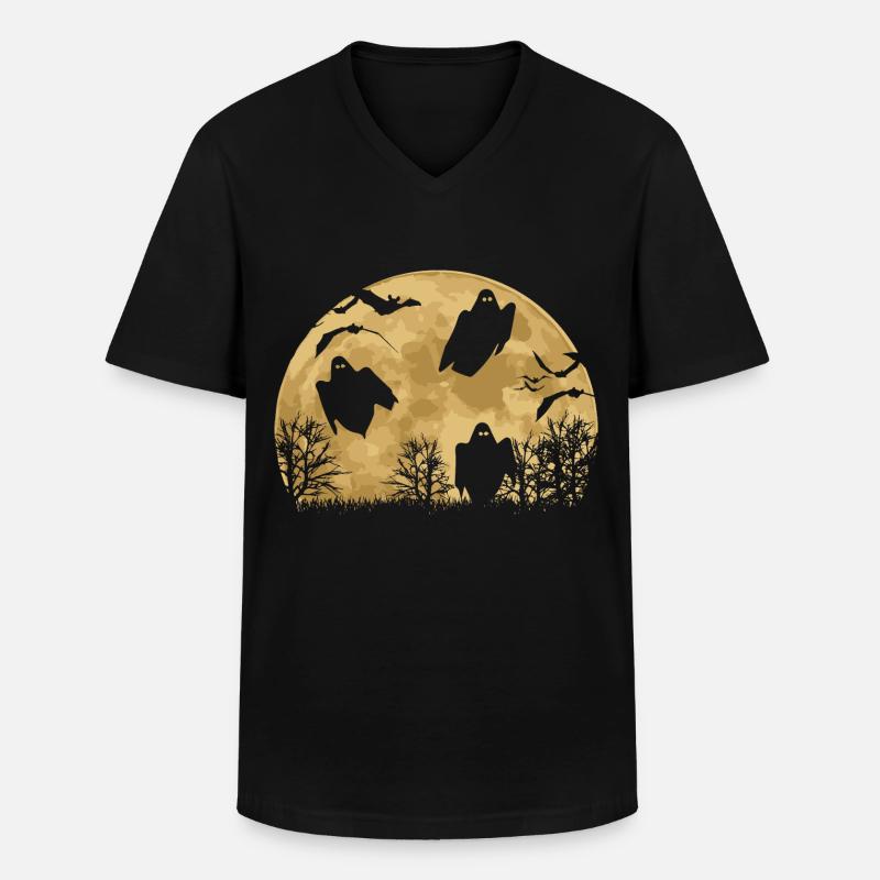 Halloween Geist Spruch Geschenkidee - Männer-T-Shirt mit V-Ausschnitt - Schwarz