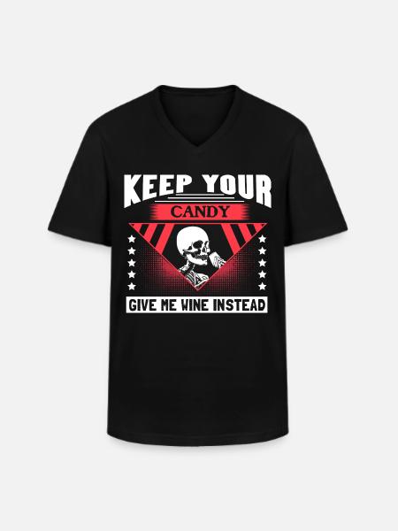 Halloween Skeleton Creepy Gift Idea - Men's V-Neck T-Shirt - black