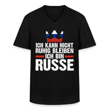 Russland Russen Russisches - Männer-T-Shirt mit V-Ausschnitt - Schwarz - Vorne - AI Model Male 178 dark (178cm)