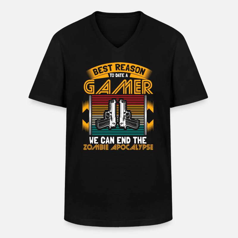 Zombie Apokalypse Epidemie Geschenkidee - Männer-T-Shirt mit V-Ausschnitt - Schwarz