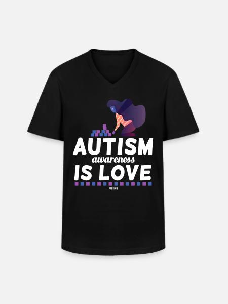 Autism Awareness - Men's V-Neck T-Shirt - black