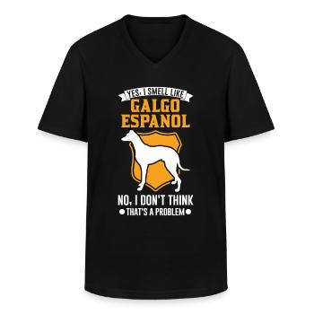Galgo Espanol Geschenk Spanischer Windhund - Männer-T-Shirt mit V-Ausschnitt - Schwarz - Vorne - AI Model Male 178 dark (178cm)