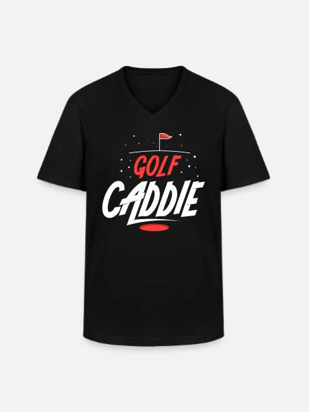 Golf Caddie Profession Golfer Golfing - Men's V-Neck T-Shirt - black