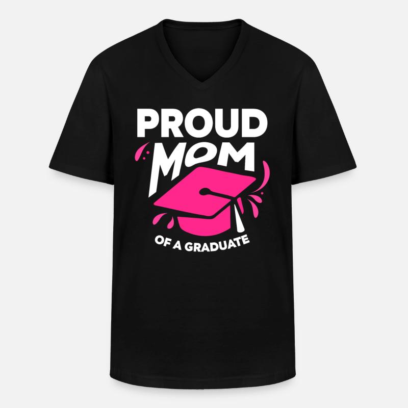 Stolze Mutter Einer Absolventin Absolvent - Männer-T-Shirt mit V-Ausschnitt - Schwarz