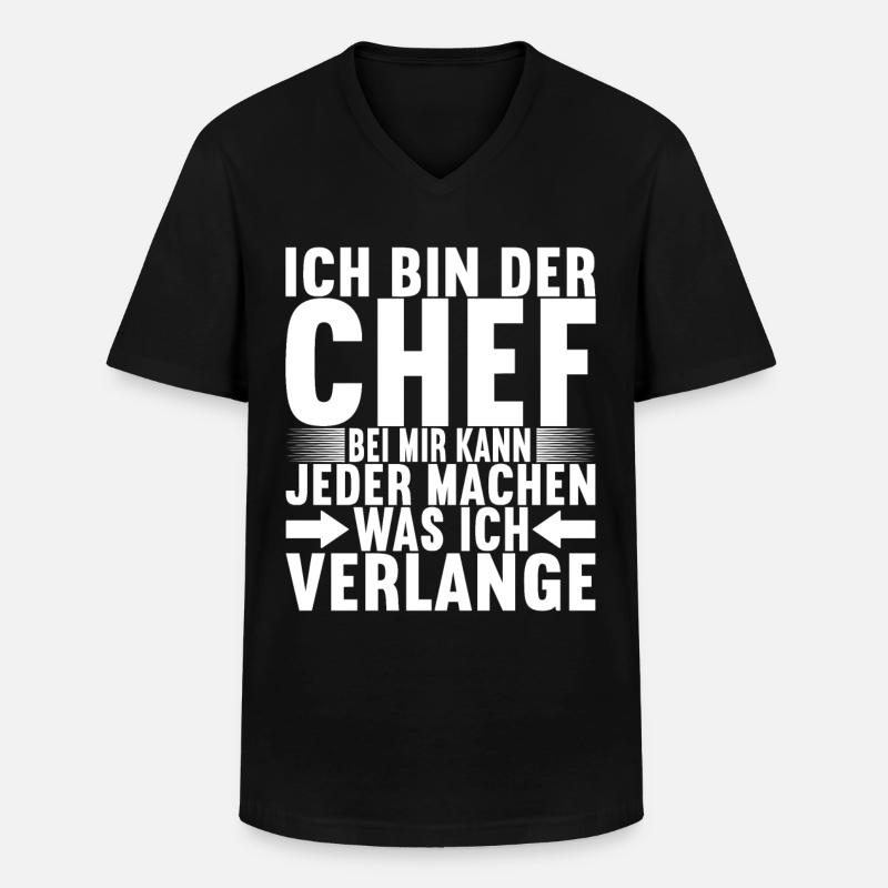 Abteilungsleiter Chef - Männer-T-Shirt mit V-Ausschnitt - Schwarz
