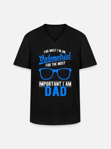 Optiker Vater Augenoptiker Geschenk - Männer-T-Shirt mit V-Ausschnitt - Schwarz