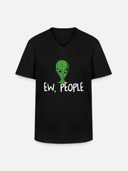 Alien - Men's V-Neck T-Shirt - black
