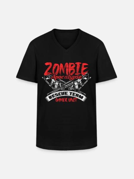 Zombie Apocalypse Monster - Men's V-Neck T-Shirt - black