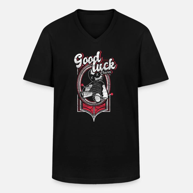 Voodoo Bondieu Idée Cadeau - T-shirt col V Homme - noir