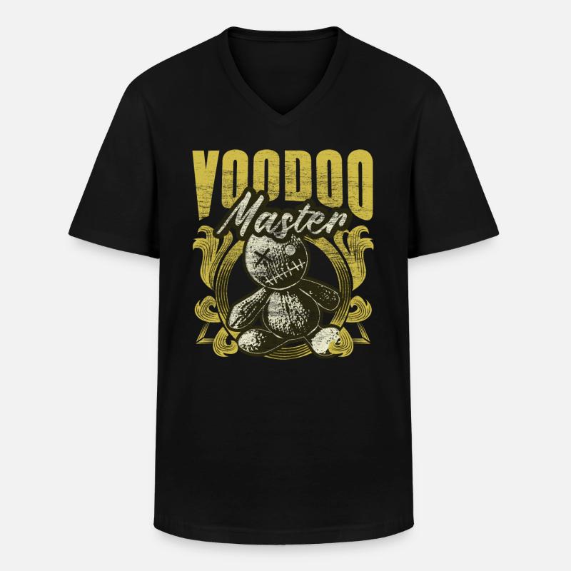 Voodoo Puppe Spruch Geschenkidee - Männer-T-Shirt mit V-Ausschnitt - Schwarz