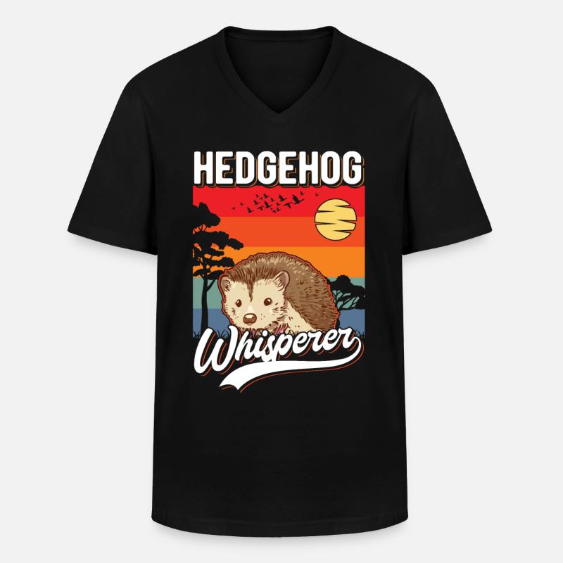 Igel Flüsterer Hedgehog Whisperer - Men's V-Neck T-Shirt - black