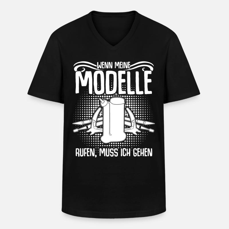 Modellbau Kleber Modellbauer - Männer-T-Shirt mit V-Ausschnitt - Schwarz