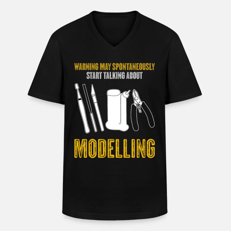 Modellbau Tabletop lustig Modellbauer - Männer-T-Shirt mit V-Ausschnitt - Schwarz