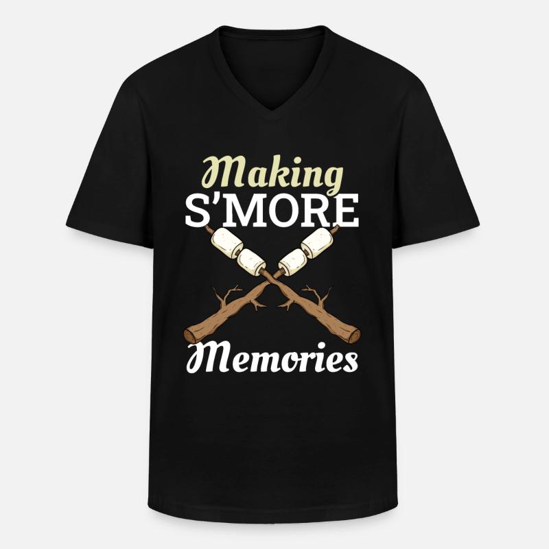 Making S'mores Memories - Männer-T-Shirt mit V-Ausschnitt - Schwarz