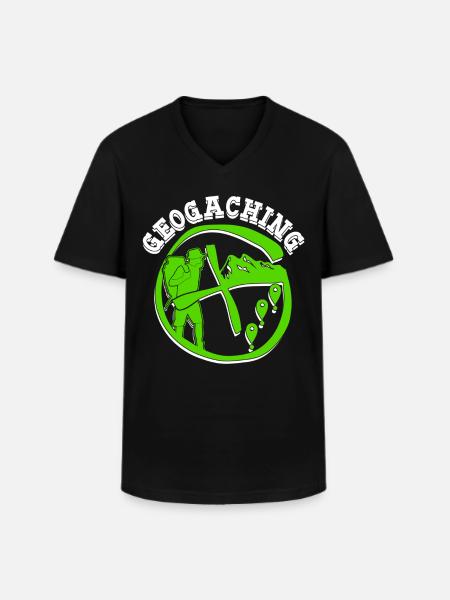Geocacher Scavenger Hunt Cache Geocache - Men's V-Neck T-Shirt - black