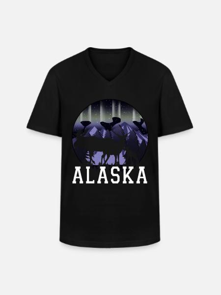 Alaska - Men's V-Neck T-Shirt - black