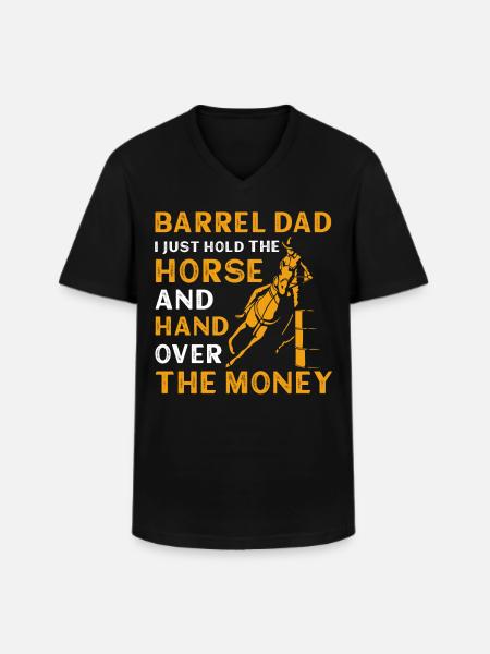 Barrel Racer Dad - Männer-T-Shirt mit V-Ausschnitt - Schwarz