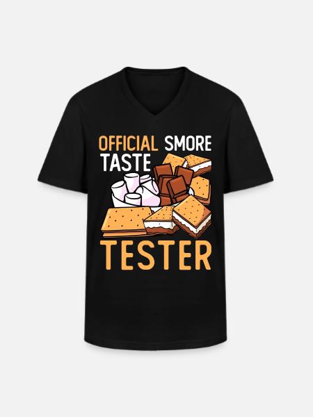 Official Smore Button Tester - Men's V-Neck T-Shirt - black