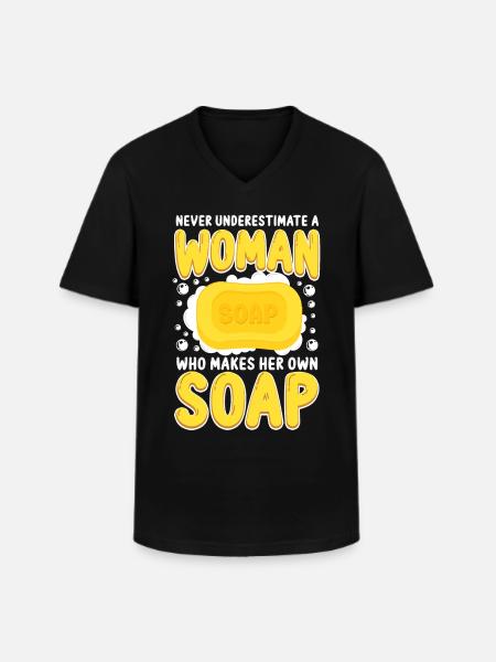 Soap Making Crafting Never - Men's V-Neck T-Shirt - black