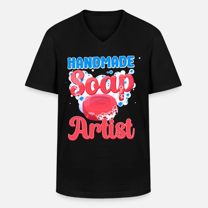 Soap Making Crafting Handmade Soap - Männer-T-Shirt mit V-Ausschnitt - Schwarz