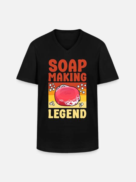 Soap Making Crafting Retro Soap - Men's V-Neck T-Shirt - black