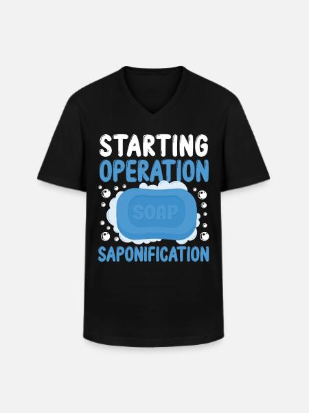 Soap Making Crafting Pun Starting - Men's V-Neck T-Shirt - black
