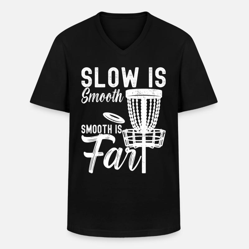 Disc Golf Disc Golfer - Männer-T-Shirt mit V-Ausschnitt - Schwarz
