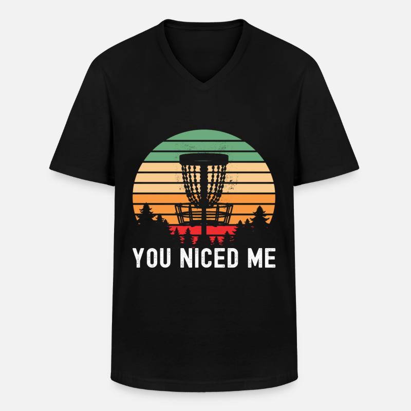 Disc Golf Disc Golfer - Männer-T-Shirt mit V-Ausschnitt - Schwarz