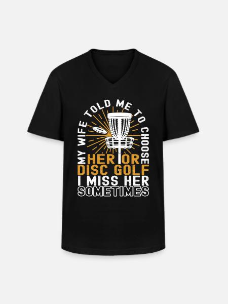 Disc Golf Disc Golfer - Men's V-Neck T-Shirt - black