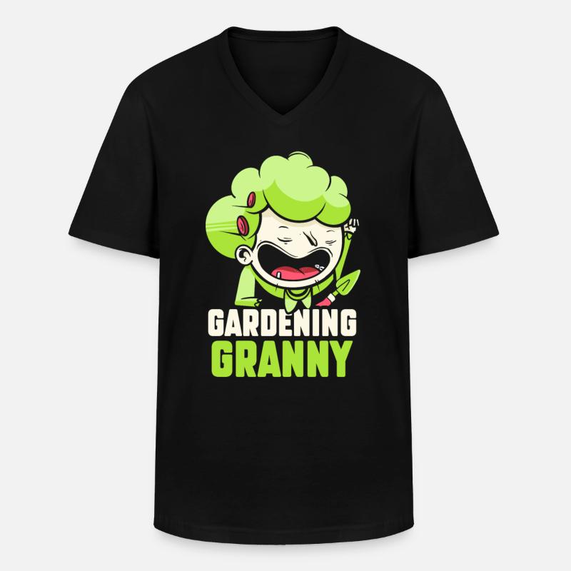 Gartenarbeit Oma Großmutter Gärtnerin Garten - Männer-T-Shirt mit V-Ausschnitt - Schwarz