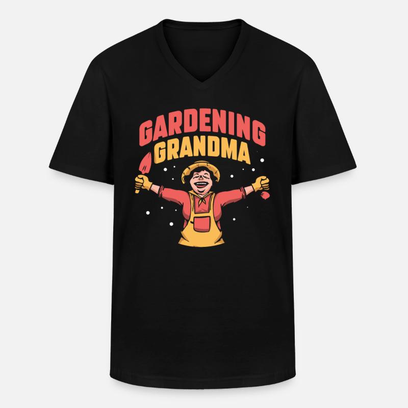 Gartenarbeit Oma Großmutter Garten Gärtnerin - Männer-T-Shirt mit V-Ausschnitt - Schwarz