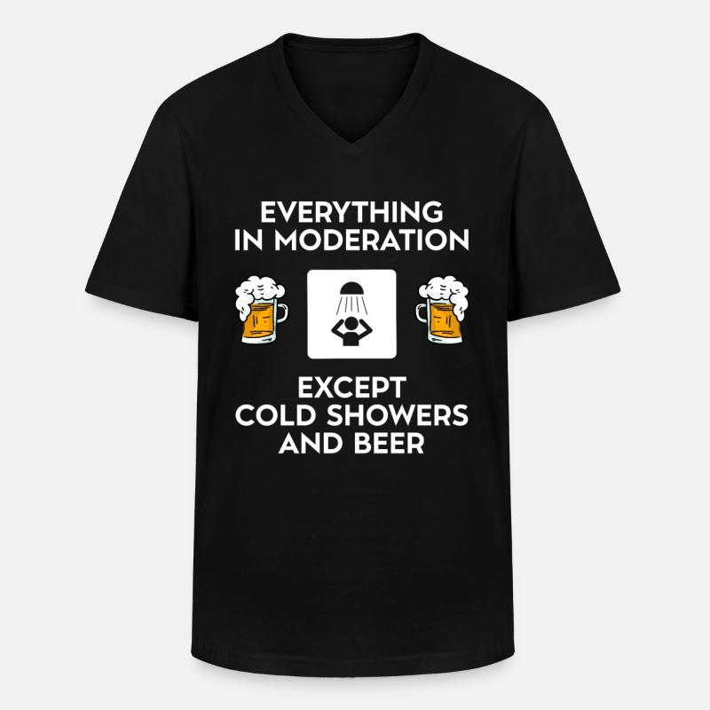 Ice bath - Männer-T-Shirt mit V-Ausschnitt - Schwarz