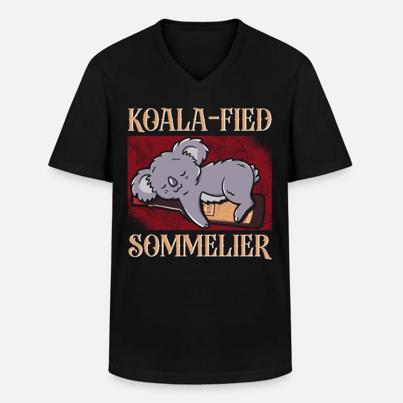 Sommelier Wine Drinking Tasting - Männer-T-Shirt mit V-Ausschnitt - Schwarz