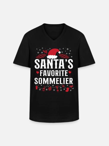 Sommelier Wine Drinking Tasting - Men's V-Neck T-Shirt - black
