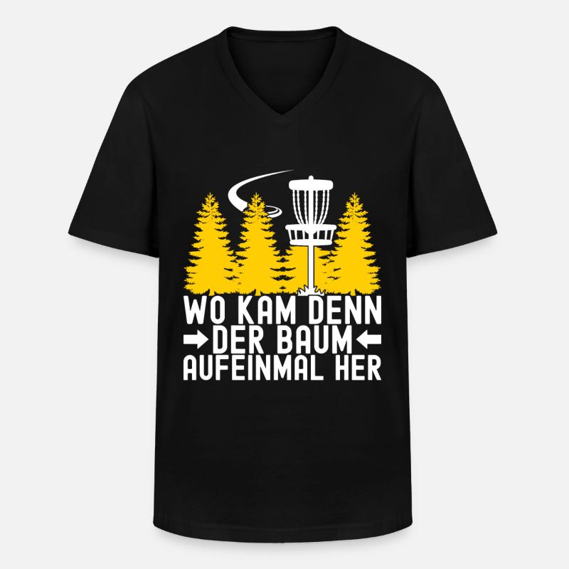Disc Golf Disc Golfer - Männer-T-Shirt mit V-Ausschnitt - Schwarz