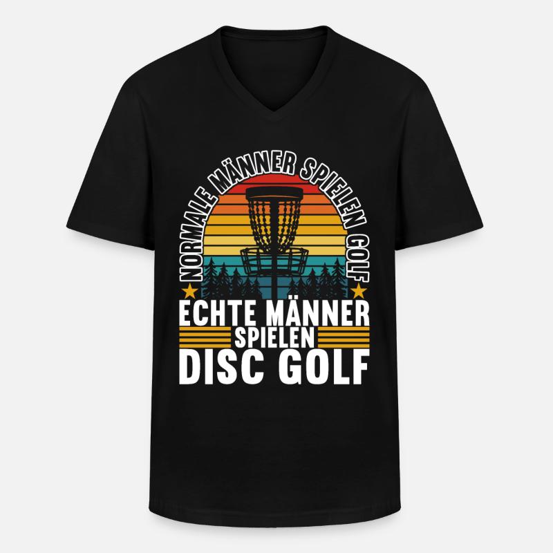 Disc Golf Disc Golfer - Männer-T-Shirt mit V-Ausschnitt - Schwarz