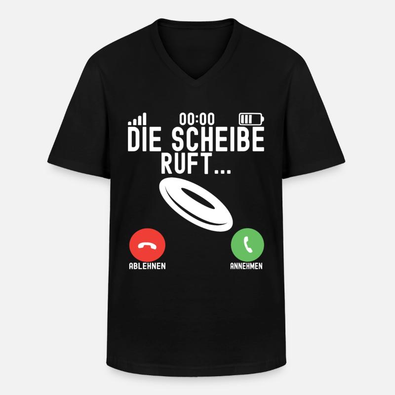 Disc Golf Disc Golfer - Männer-T-Shirt mit V-Ausschnitt - Schwarz