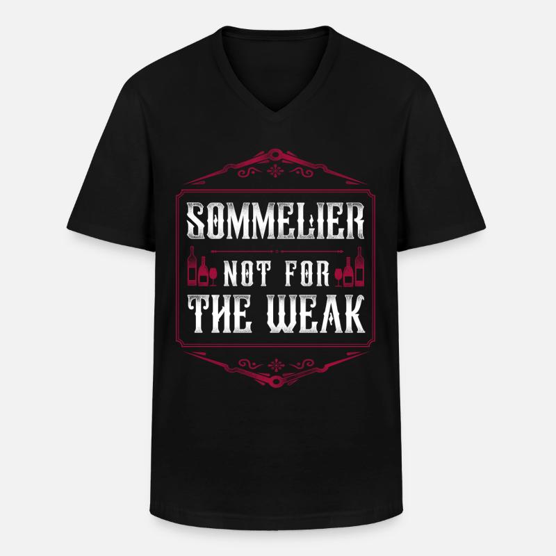 Sommelier Wine Drinking Tasting - Männer-T-Shirt mit V-Ausschnitt - Schwarz