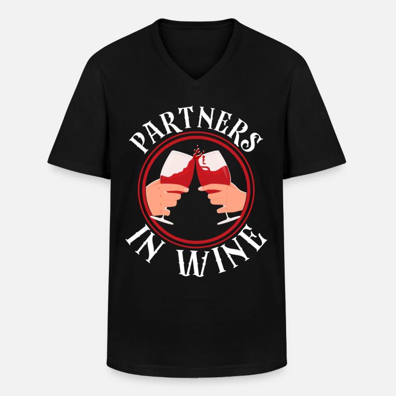 Sommelier Wine Drinking Tasting - Männer-T-Shirt mit V-Ausschnitt - Schwarz