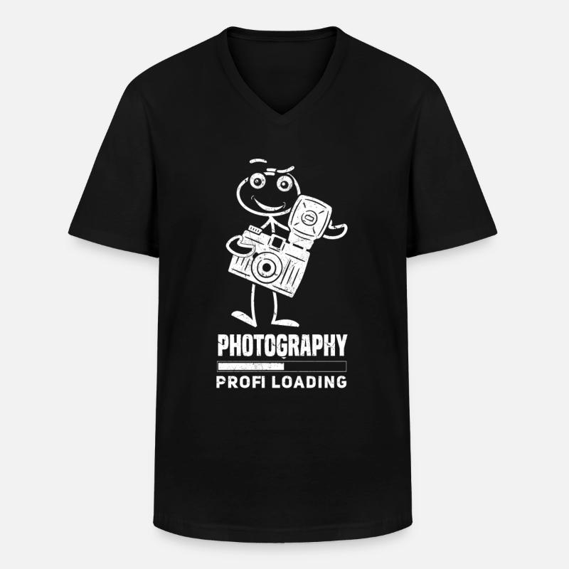 Fotografie Profi Loading Lustiger - Männer-T-Shirt mit V-Ausschnitt - Schwarz