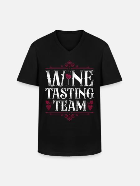 Sommelier Wine Drinking Tasting - Men's V-Neck T-Shirt - black