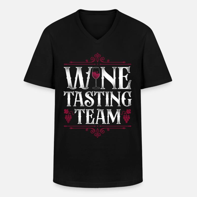 Sommelier Wine Drinking Tasting - Männer-T-Shirt mit V-Ausschnitt - Schwarz