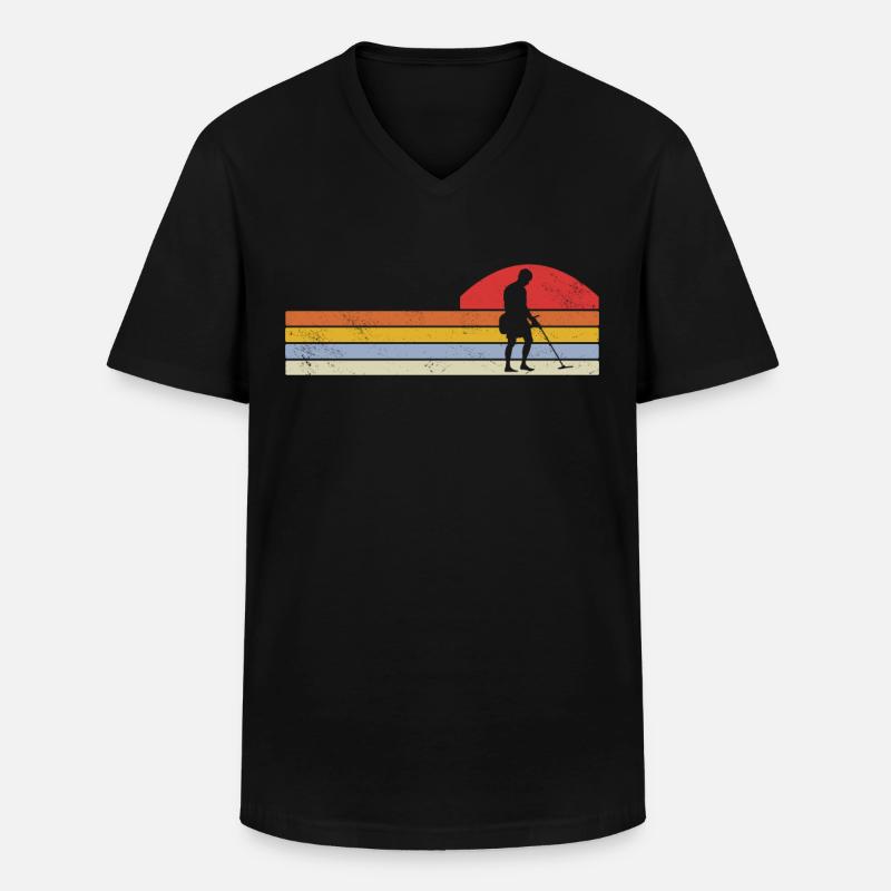 Sondeln Ausflug Sondengänger Geschenkidee - Männer-T-Shirt mit V-Ausschnitt - Schwarz