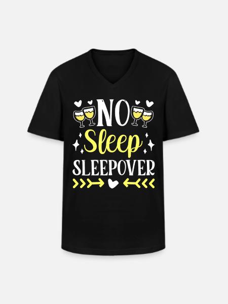 Nuitée sans sommeil - T-shirt col V Homme - noir