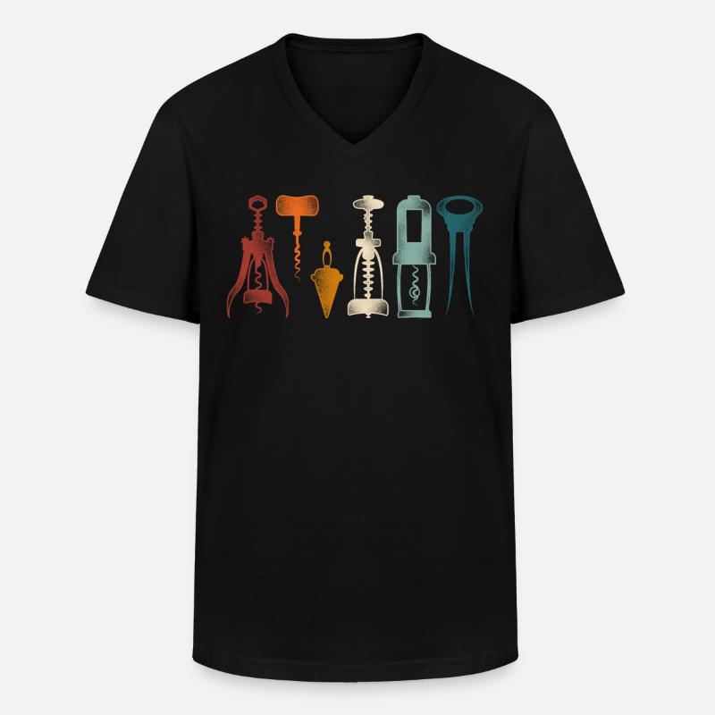 Sommelier Wine Drinking Tasting - Männer-T-Shirt mit V-Ausschnitt - Schwarz