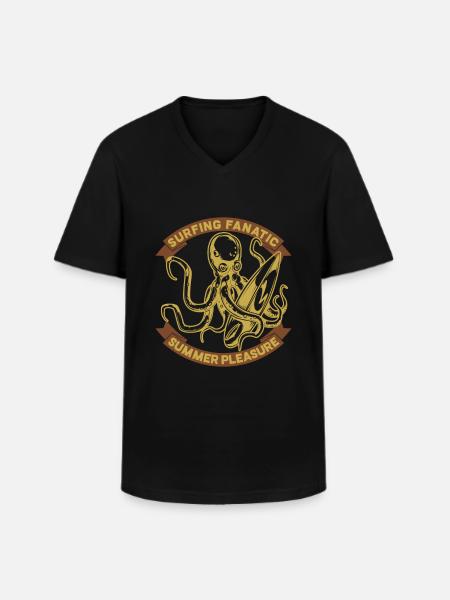 Surf - T-shirt col V Homme - noir