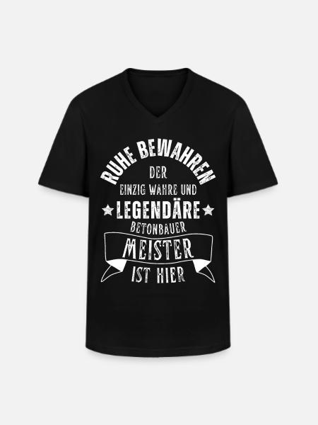 Legendärer Betonbauer Meister Beruf - Männer-T-Shirt mit V-Ausschnitt - Schwarz