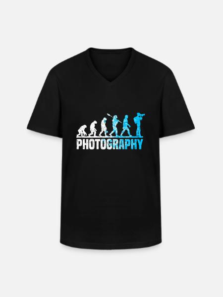 Photography Evolution Photographer Evolution Photo - Men's V-Neck T-Shirt - black