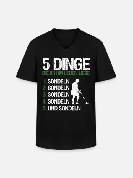 Sondeln Ausflug Sondengänger Geschenkidee - Männer-T-Shirt mit V-Ausschnitt - Schwarz